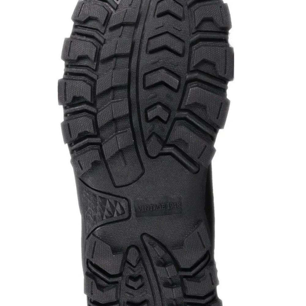 Weatherpro Men's Black Safety Work Boot with Rugged Traction